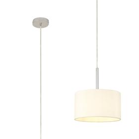 DK0119  Baymont 30cm Pendant 1 Light Polished Chrome, Ivory Pearl